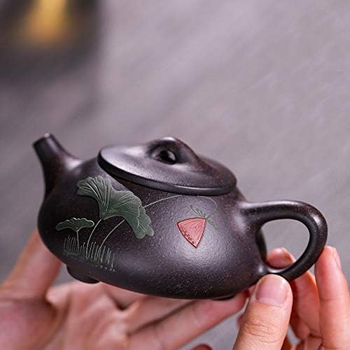 SILINE Zisha Teapot 7.4 Oz Chinese Yixing Clay Handmade Tea Pot Spherical Filter Kungfu Tea Set
