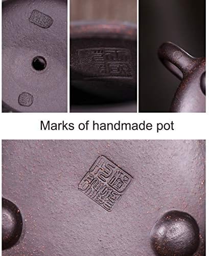 SILINE Zisha Teapot 7.4 Oz Chinese Yixing Clay Handmade Tea Pot Spherical Filter Kungfu Tea Set