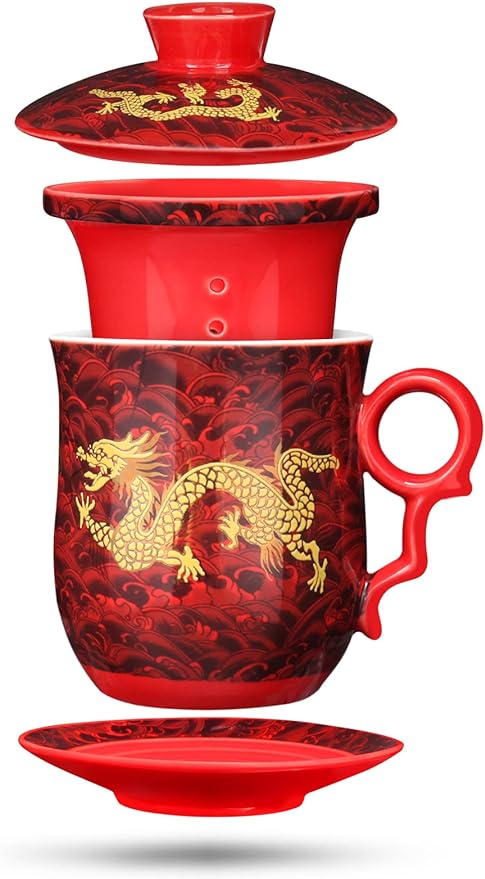 YURROAD Chinese Dragon Pattern Tea-Mug