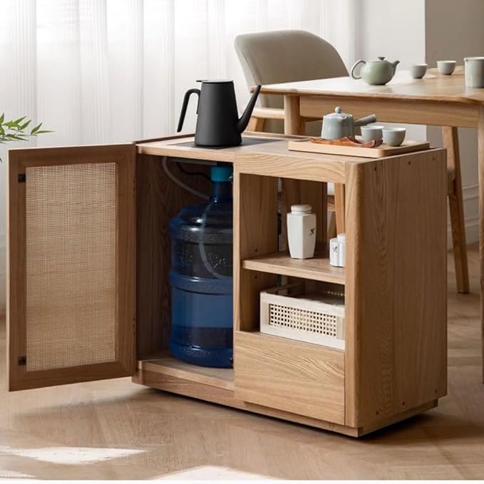 EXTRATIME Sideboard Solid Wood Tea Cabinet Chinese Sideboard Living Room Sofa Side Cabinet Tea Table Integrated Sideboard Kitchen Storage Cabinets Buffet Cabinet