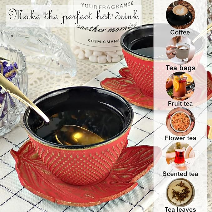 KIYOSHI Luxury 4pc Japanese Tea Cups Set.