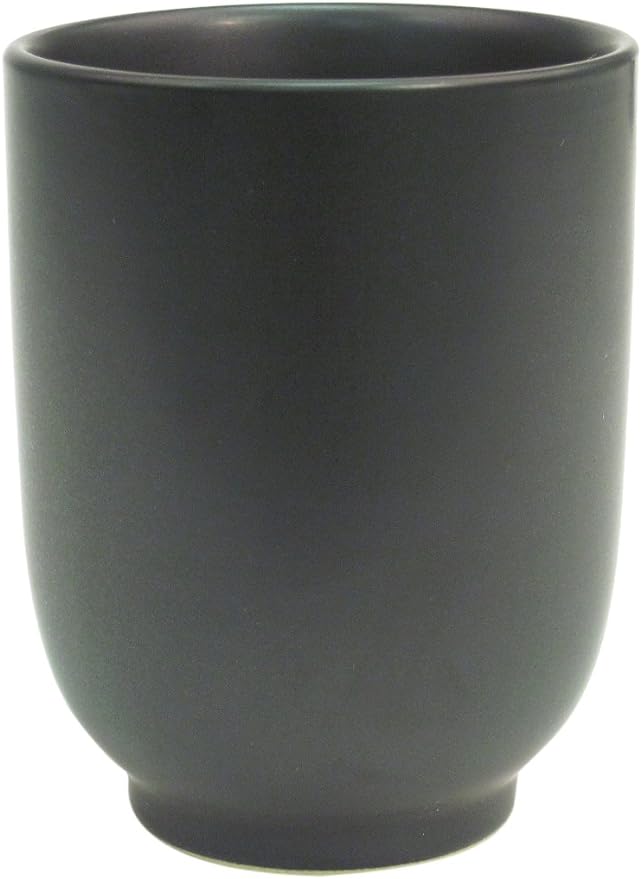CAC China Japanese Style 2-3/4-Inch Non Glare Glaze Black Cup, 8-Ounce, Box of 36