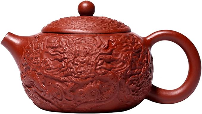 Xishi Teapot 10oz Chinese Dragon Zisha Clay Tea Pot Dahongpao Mud Kungfu Tea Set Kettle