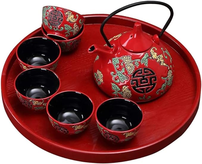 TANFEI Chinese Traditional Wedding Ceramic Tea Set