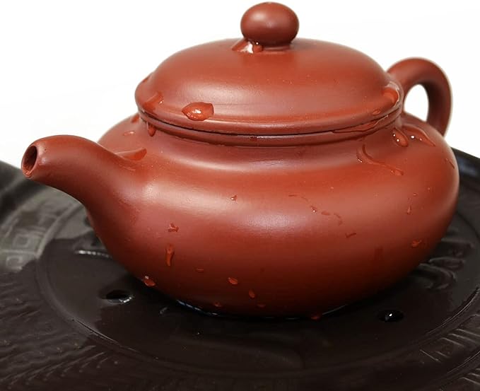 Teapot 8.6oz Chinese Zisha Genuine Clay Classics FangGu Pot Infusers Tea
