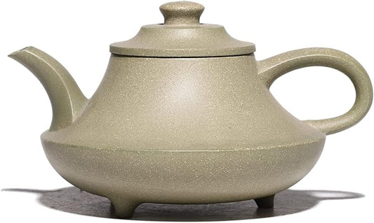 SILINE Zisha Small Teapot,Chinese Genuine Yixing Clay Teapot 7.9 Oz, Infuse Brew Kung Fu Loose Leaf Tea Maker -Yunlu,Cyan Cla